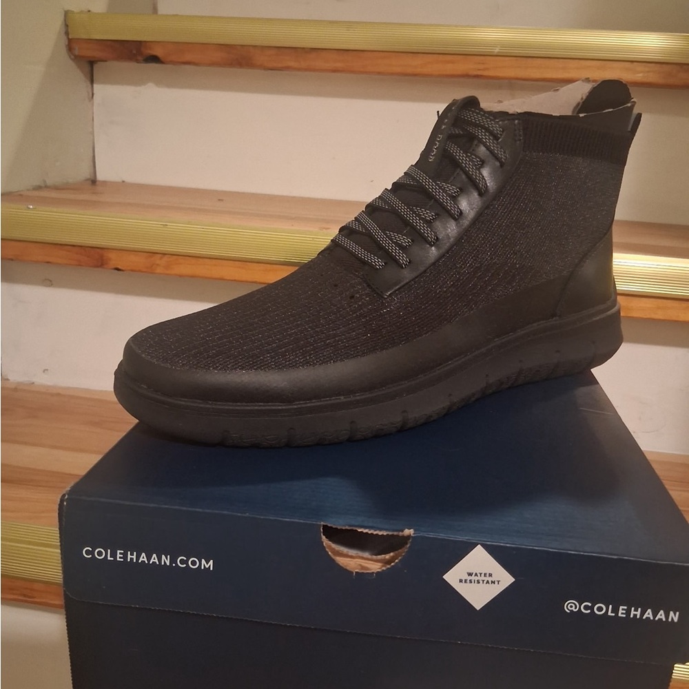Cole Haan Men’s Generation Zerogrand Stitchlite High-Top Water Resistant Sneake